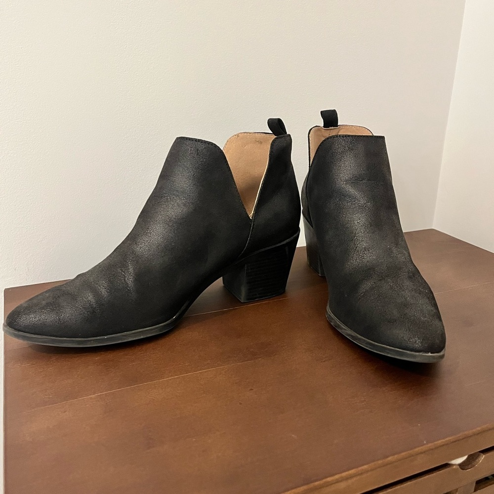 Black Suede Booties